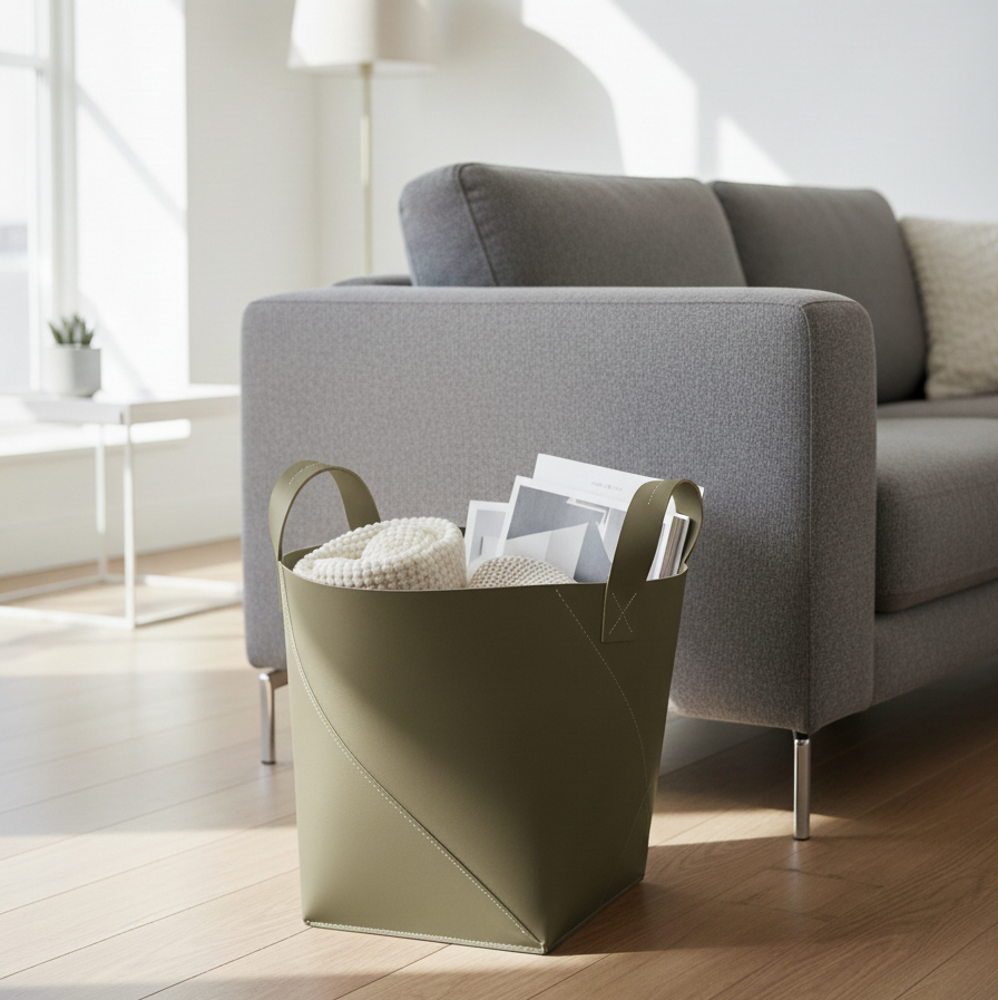Tall basket with handles
