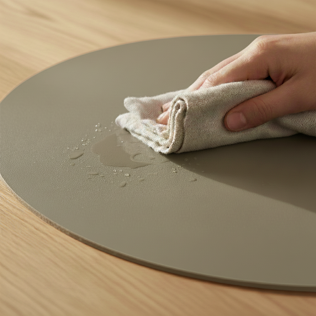 Olive oval placemat