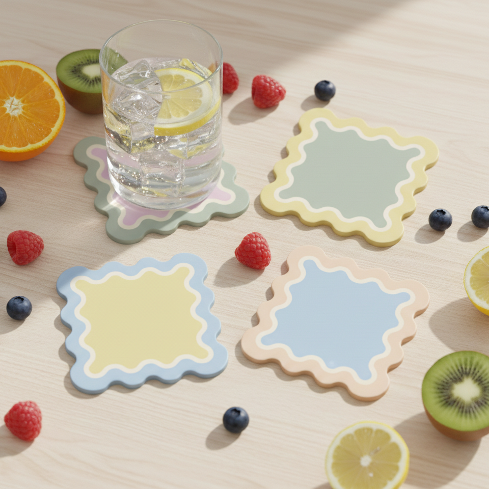 Posavasos cuadrado Ondas (x1)