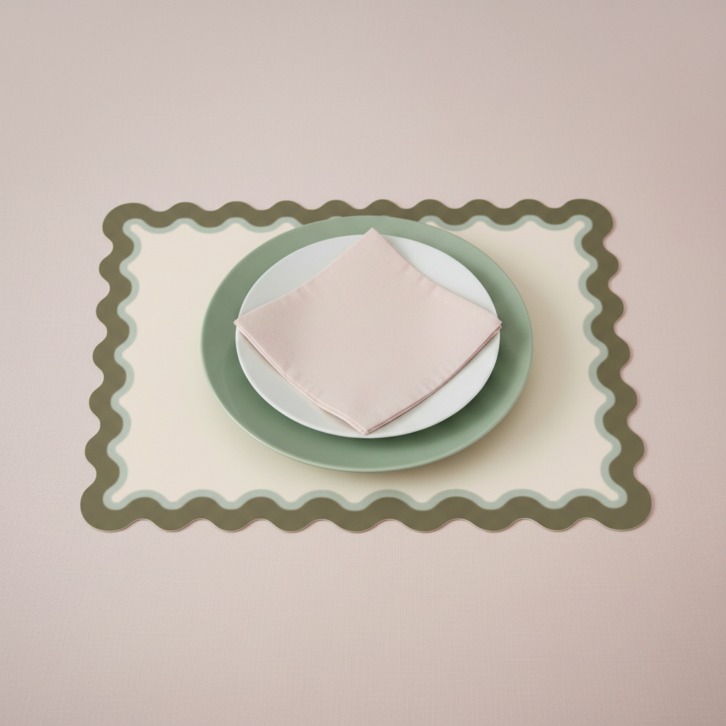 Mantel individual rectangular Ondas