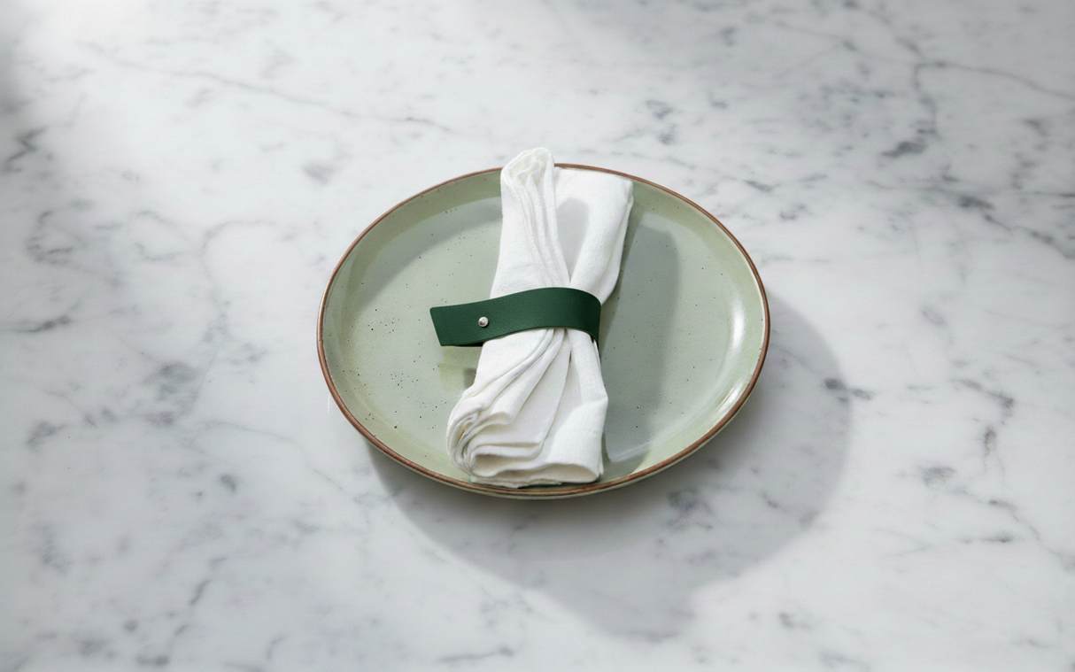 Amazonia Green Individual Napkin Rings (Pack of 4)