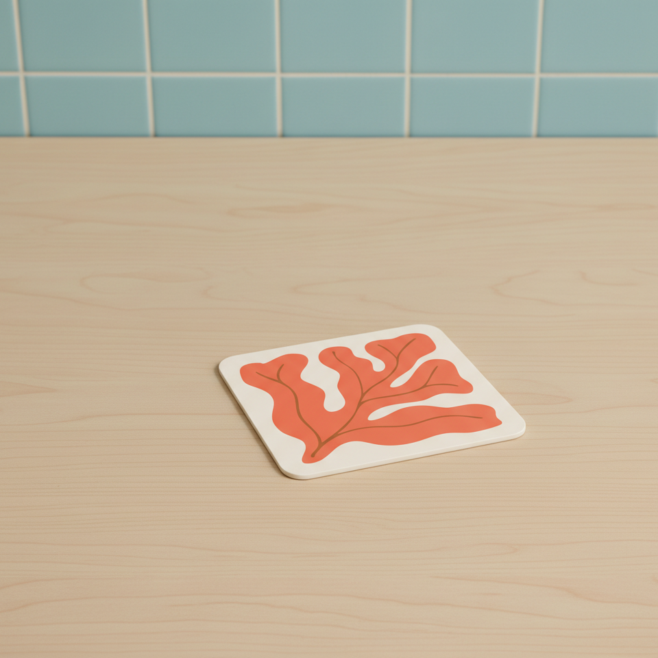 Square seaweed coaster (x1)