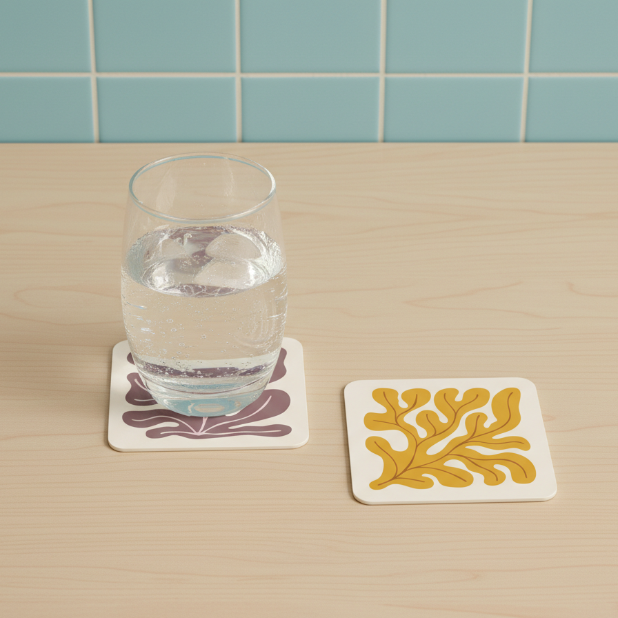 Square seaweed coaster (x1)