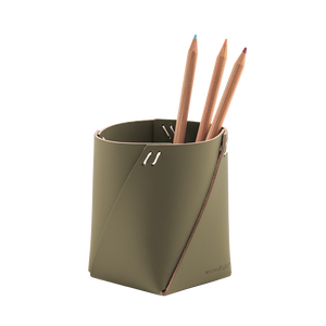 Olive pencil holder