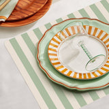 Rectangular placemat with stripes