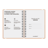 Agenda Escolar Studio A5 Diaria 25/26 Sakura - Pink Sand