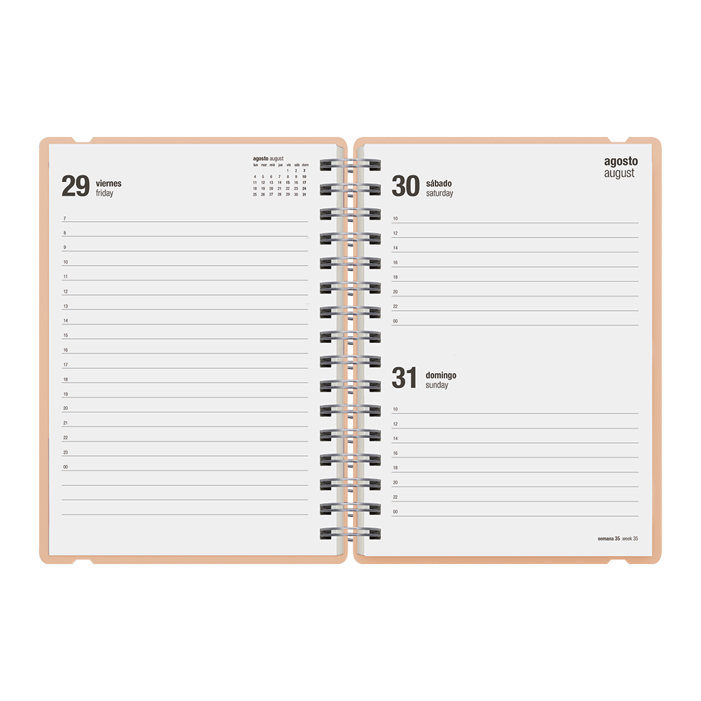 Agenda Escolar Studio A5 Diaria 25/26 Sakura - Pink Sand