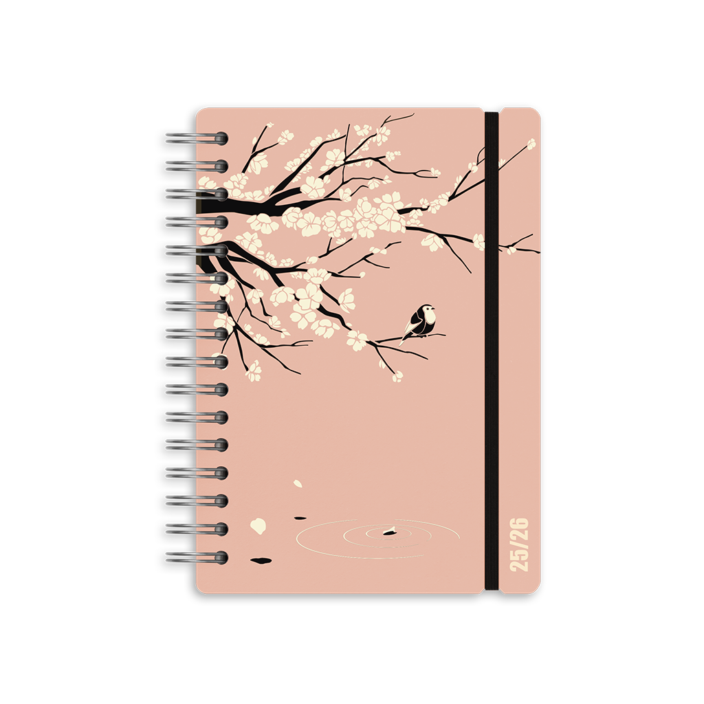 Agenda Escolar Studio A5 Diaria 25/26 Sakura - Pink Sand