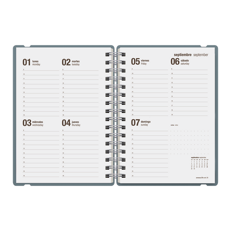 Agenda Escolar Studio A5 Semanal 25/26 Sakura - Eucalyptus