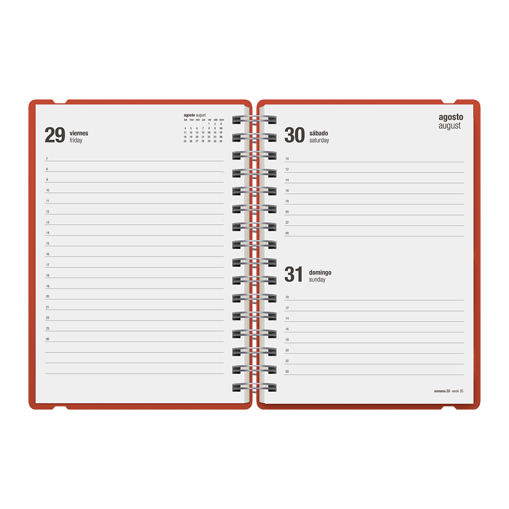 Agenda Escolar Studio A5 Diaria 25/26 Red Clay
