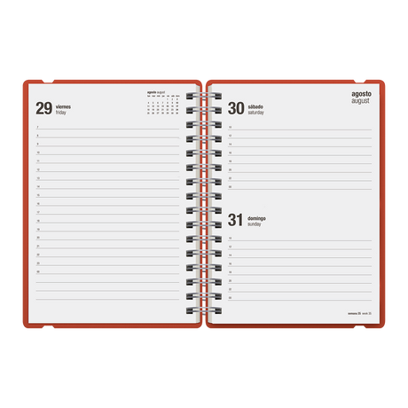 Agenda Escolar Studio A5 Diaria 25/26 Red Clay