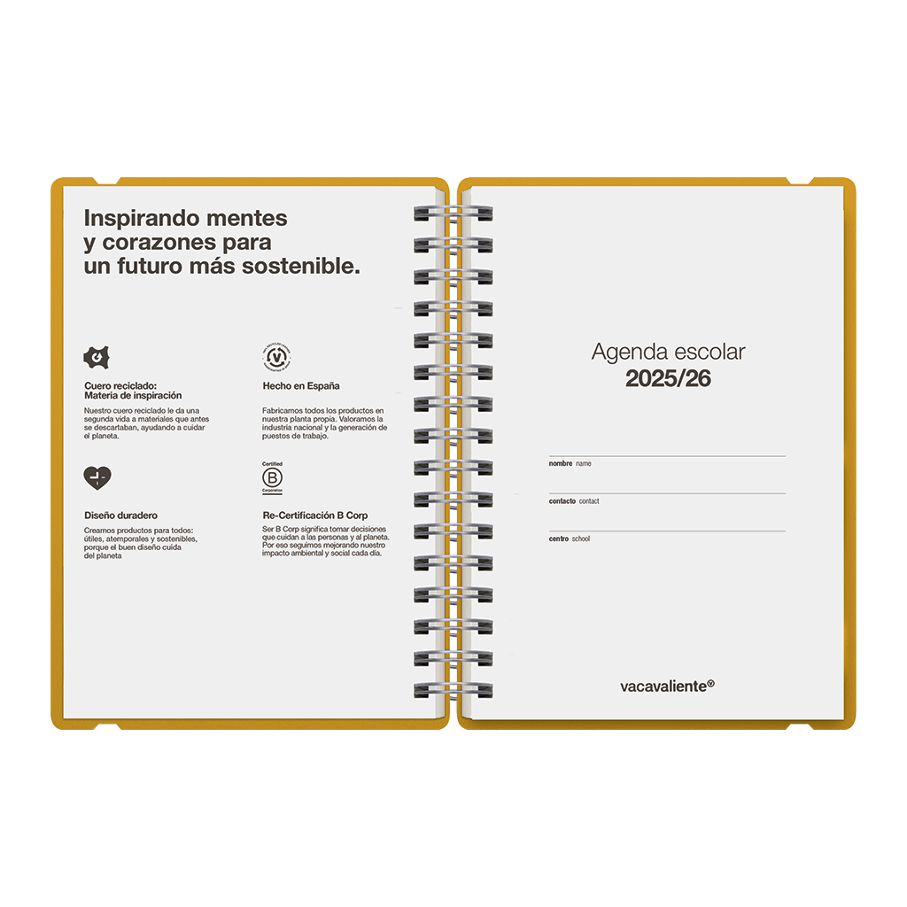 Agenda Escolar Studio A5 Diaria 25/26 Pumpkin Orange