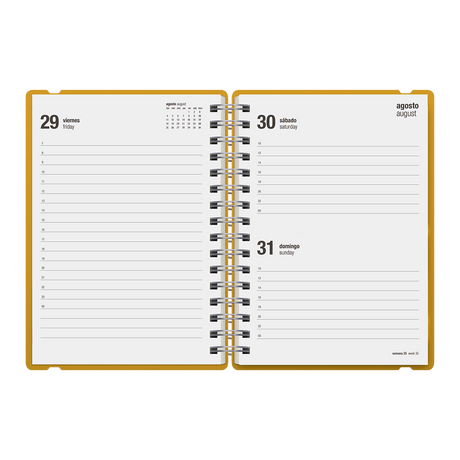 Agenda Escolar Studio A5 Diaria 25/26 Pumpkin Orange
