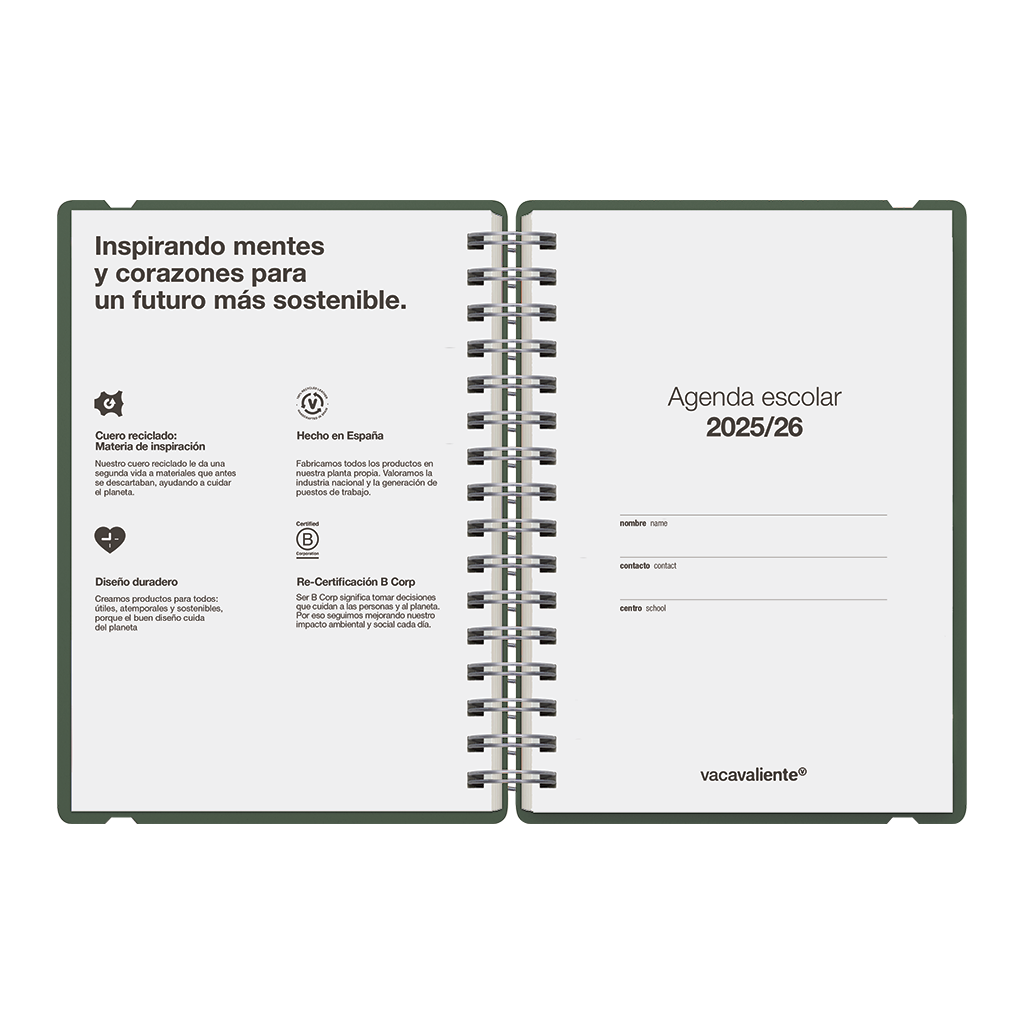 Agenda Escolar Studio A5 Diaria 25/26 Mint