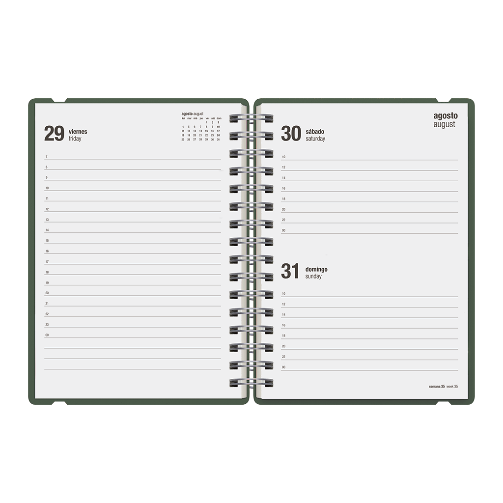 Agenda Escolar Studio A5 Diaria 25/26 Forest Green