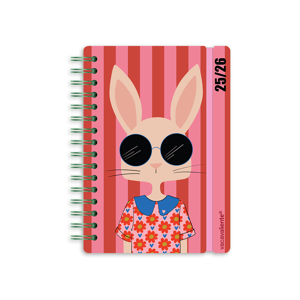 Agenda Escolar Studio A5 Diaria 25/26 Bunny Hipster