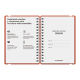 Agenda Escolar Studio A5 Semanal 25/26 - Red Clay