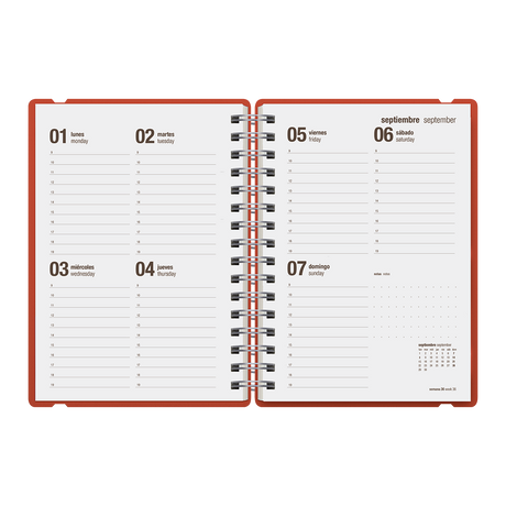 Agenda Escolar Studio A5 Semanal 25/26 - Red Clay