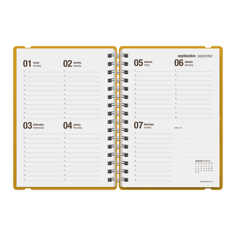 Agenda Escolar Studio A5 Semanal 25/26 Pumpkin Orange