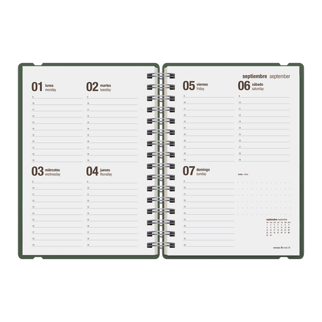 Agenda Escolar Studio A5 Semanal 25/26 Forest Green