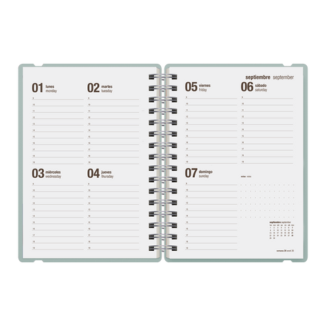 Agenda Escolar Studio A5 Semanal 25/26 Mint