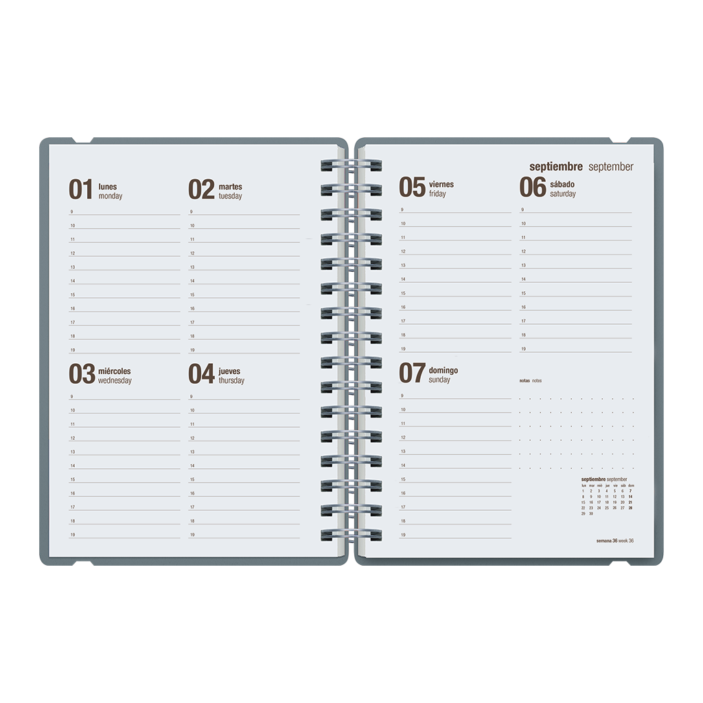 Agenda Escolar Studio A5 Semanal 25/26 Tempest Blue