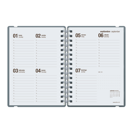 Agenda Escolar Studio A5 Semanal 25/26 Tempest Blue