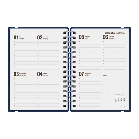 Agenda Escolar Studio A5 Semanal 25/26 Majolica Blue