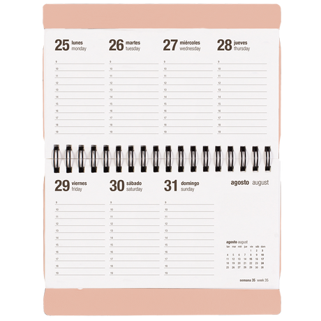 Agenda Escolar 25/26 Semanal Pocket Sakura - Pink Sand