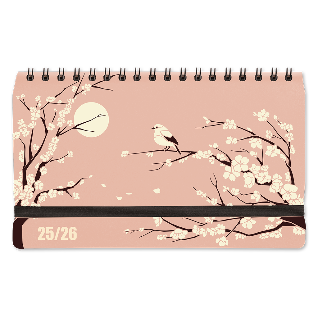 Agenda Escolar 25/26 Semanal Pocket Sakura - Pink Sand