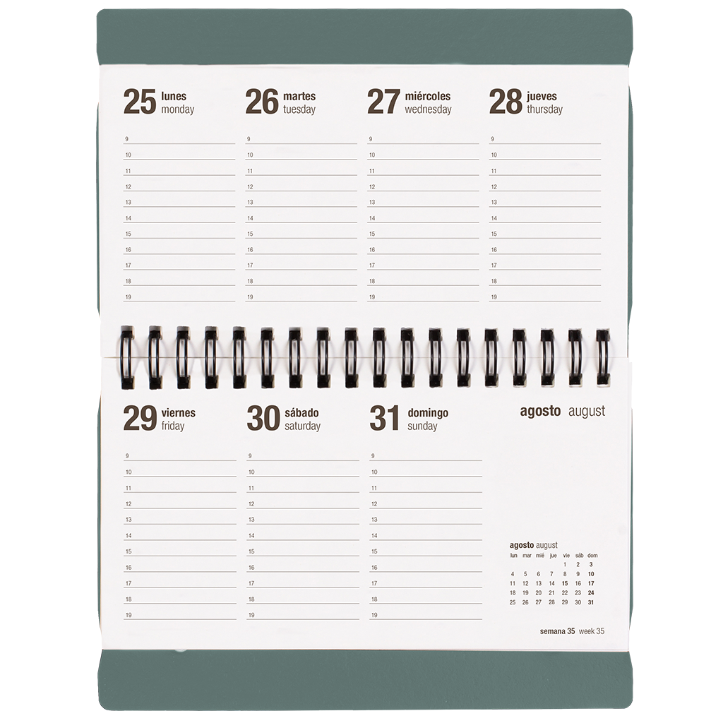 Agenda Escolar 25/26 Semanal Pocket Sakura - Eucalyptus
