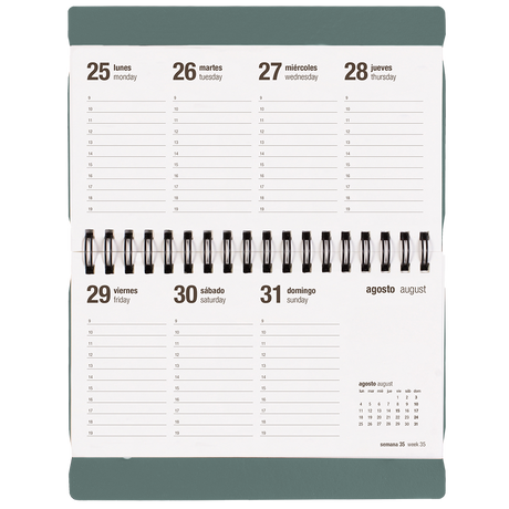Agenda Escolar 25/26 Semanal Pocket Sakura - Eucalyptus