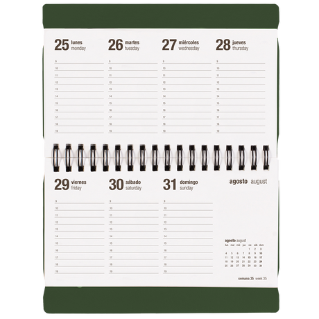 Agenda Escolar 25/26 Semanal Pocket Forest Green