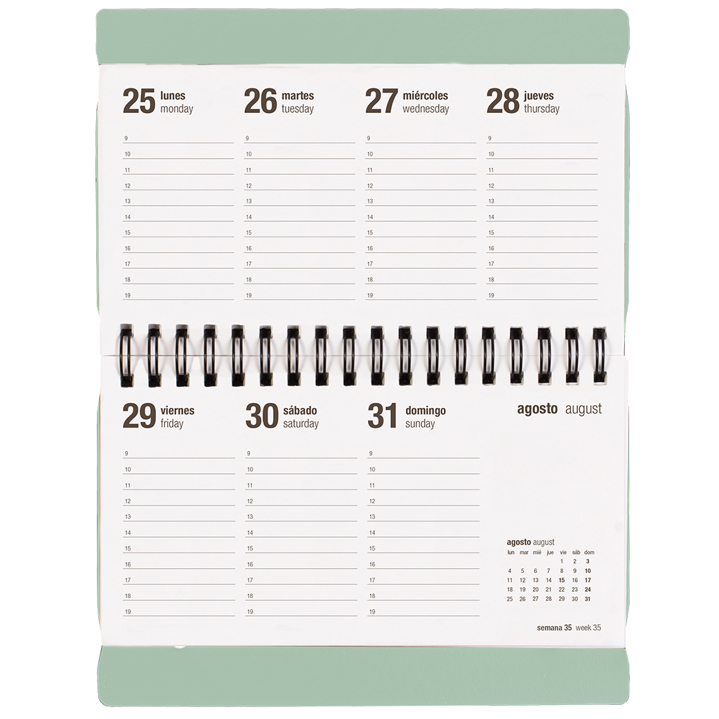 Agenda Escolar 25/26 Semanal Pocket Mint