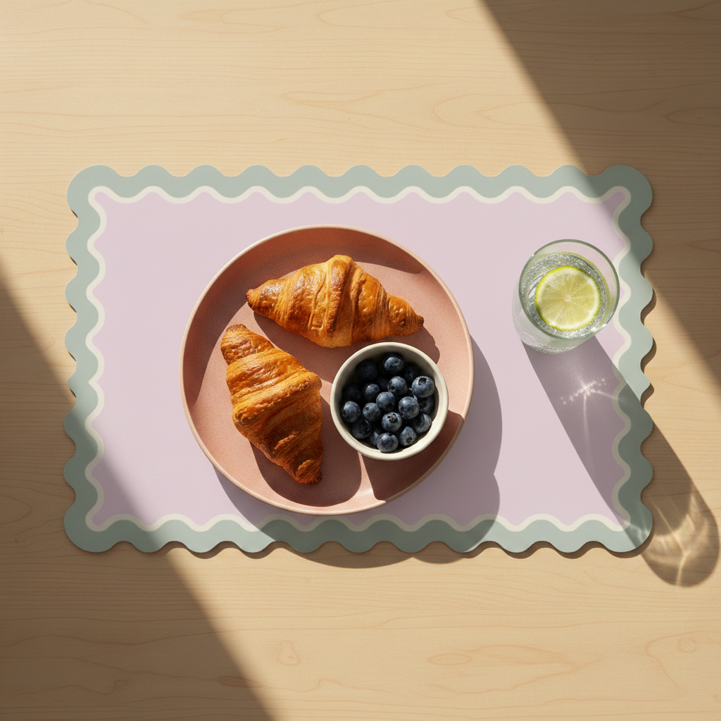 Mantel individual rectangular Ondas