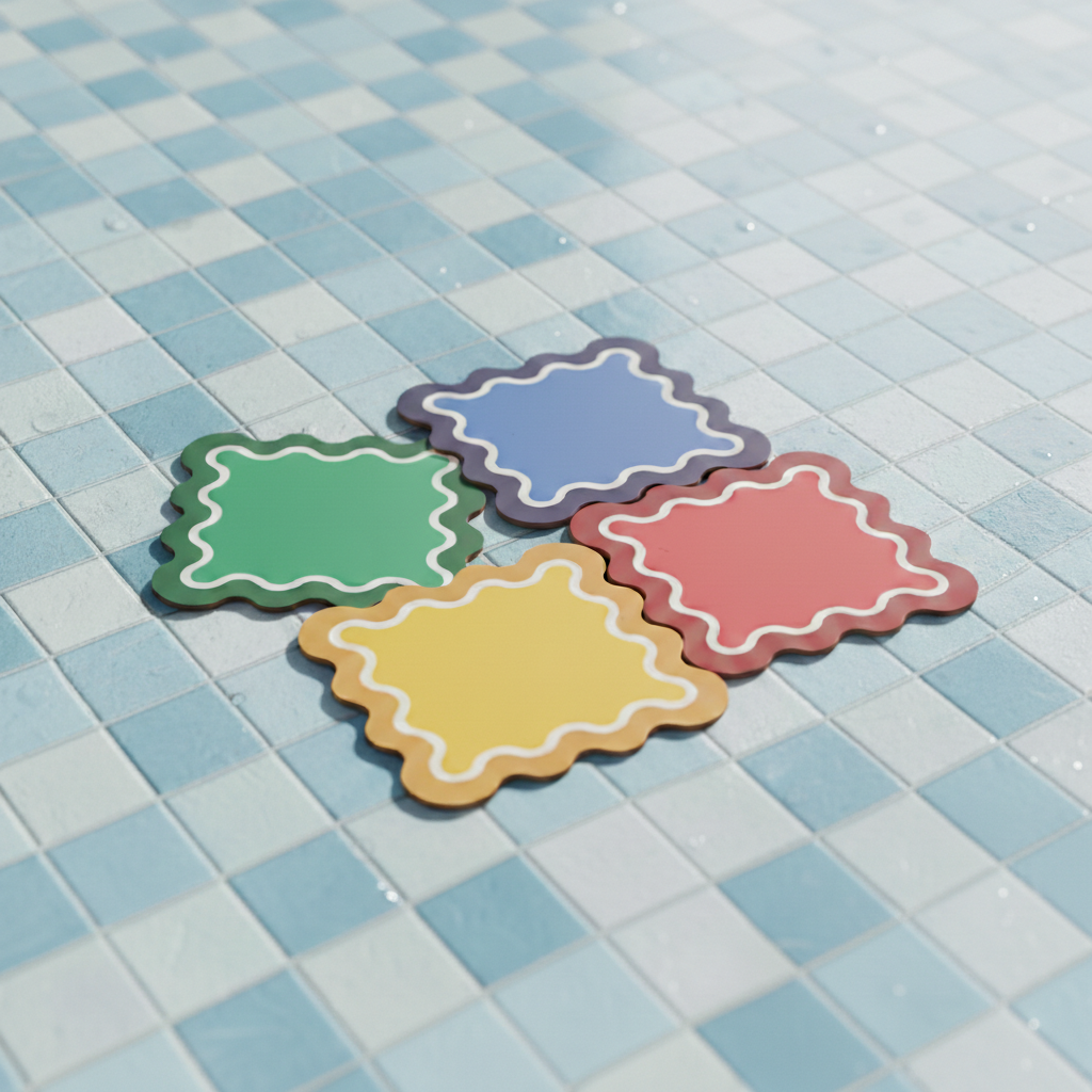 Posavasos cuadrado Ondas (x1)