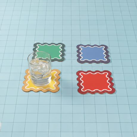 Posavasos cuadrado Ondas (x1)