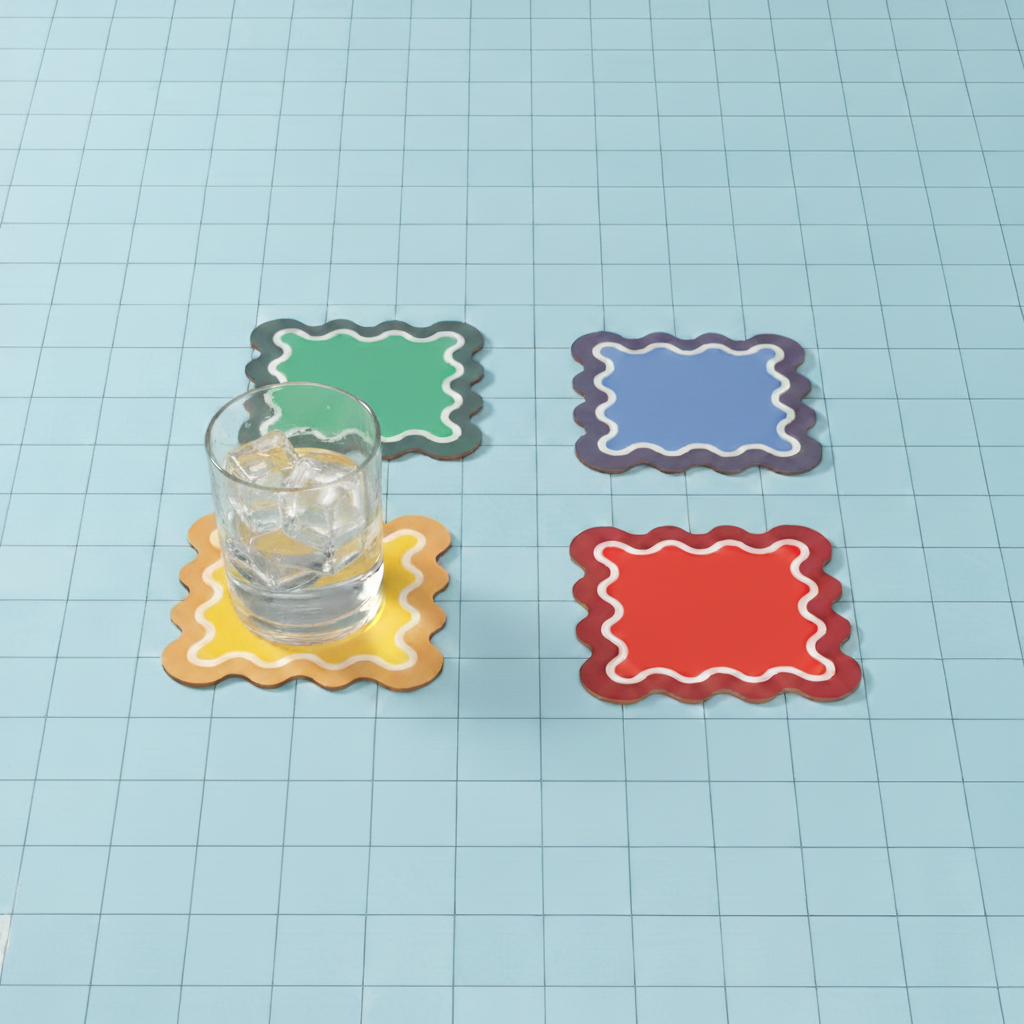 Posavasos cuadrado Ondas (x1)