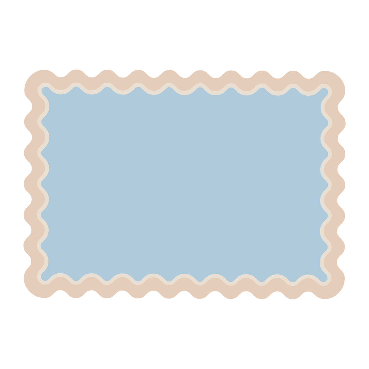 Mantel individual rectangular Ondas