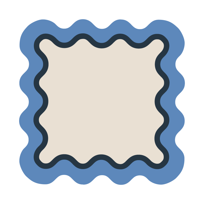 Posavasos cuadrado Ondas (x1)