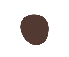 Alfombrilla de ratón con forma de piedra orgánica en piel reciclada color chocolate, mousepad de diseño natural.