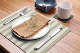 Rectangular placemat with stripes