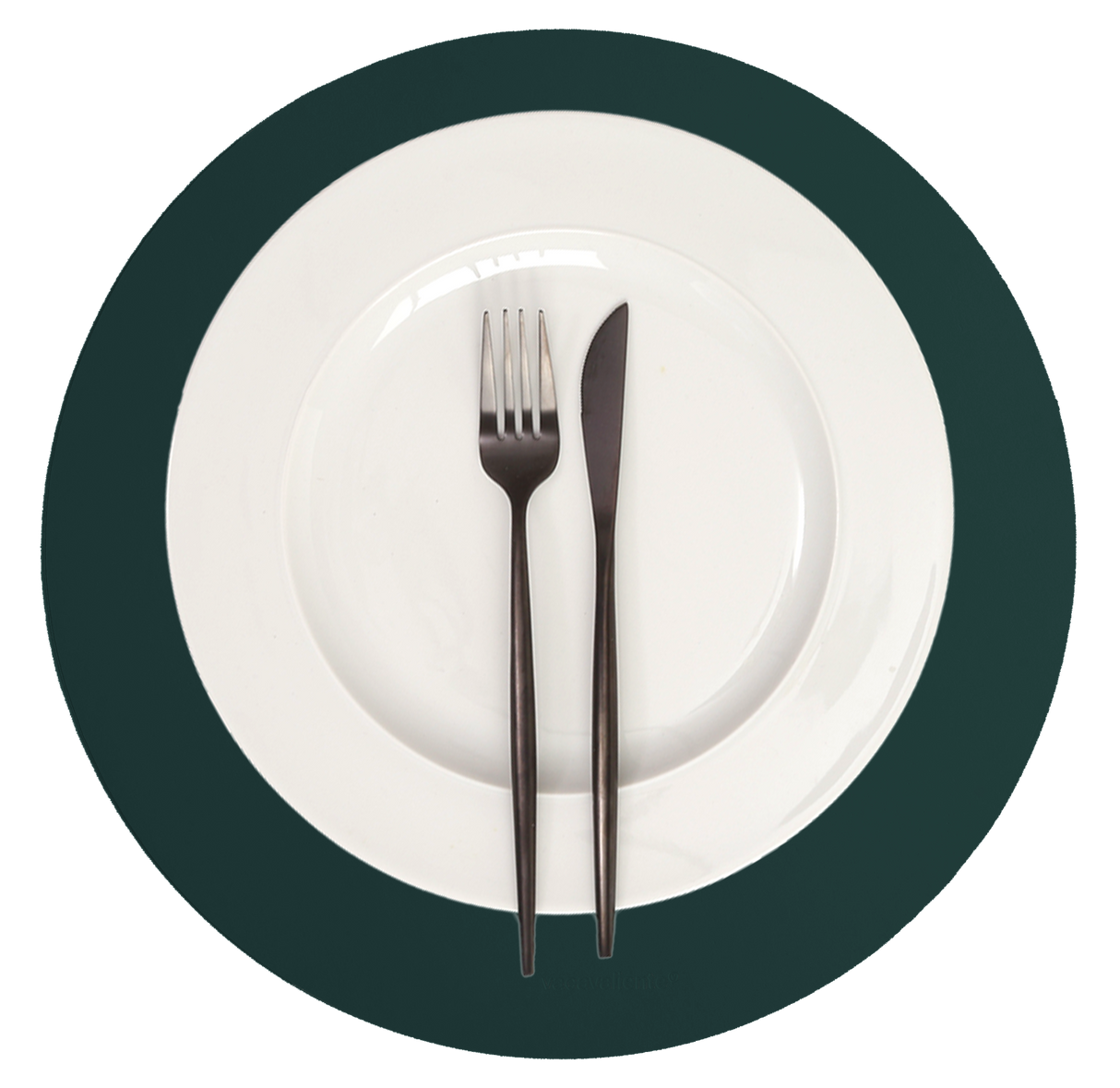 Amazonia Green round placemat