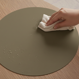 Olive round placemat