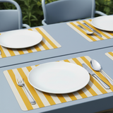 Rectangular placemat with stripes