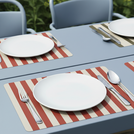 Mantel individual rectangular Rayas