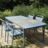 Rectangular placemat with stripes