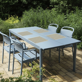 Rectangular placemat with stripes