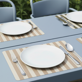 Rectangular placemat with stripes