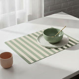 Rectangular placemat with stripes